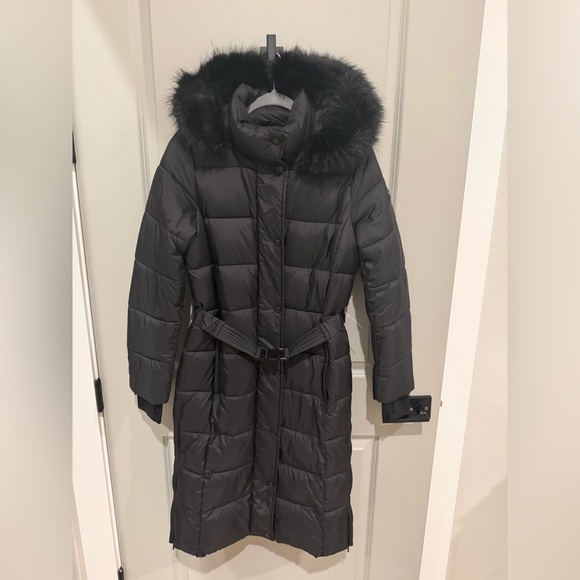 Michael Kors Jackets & Blazers - Michael Kors Women's Black Puffer Coat with Fur Trim: from Florence, Italy